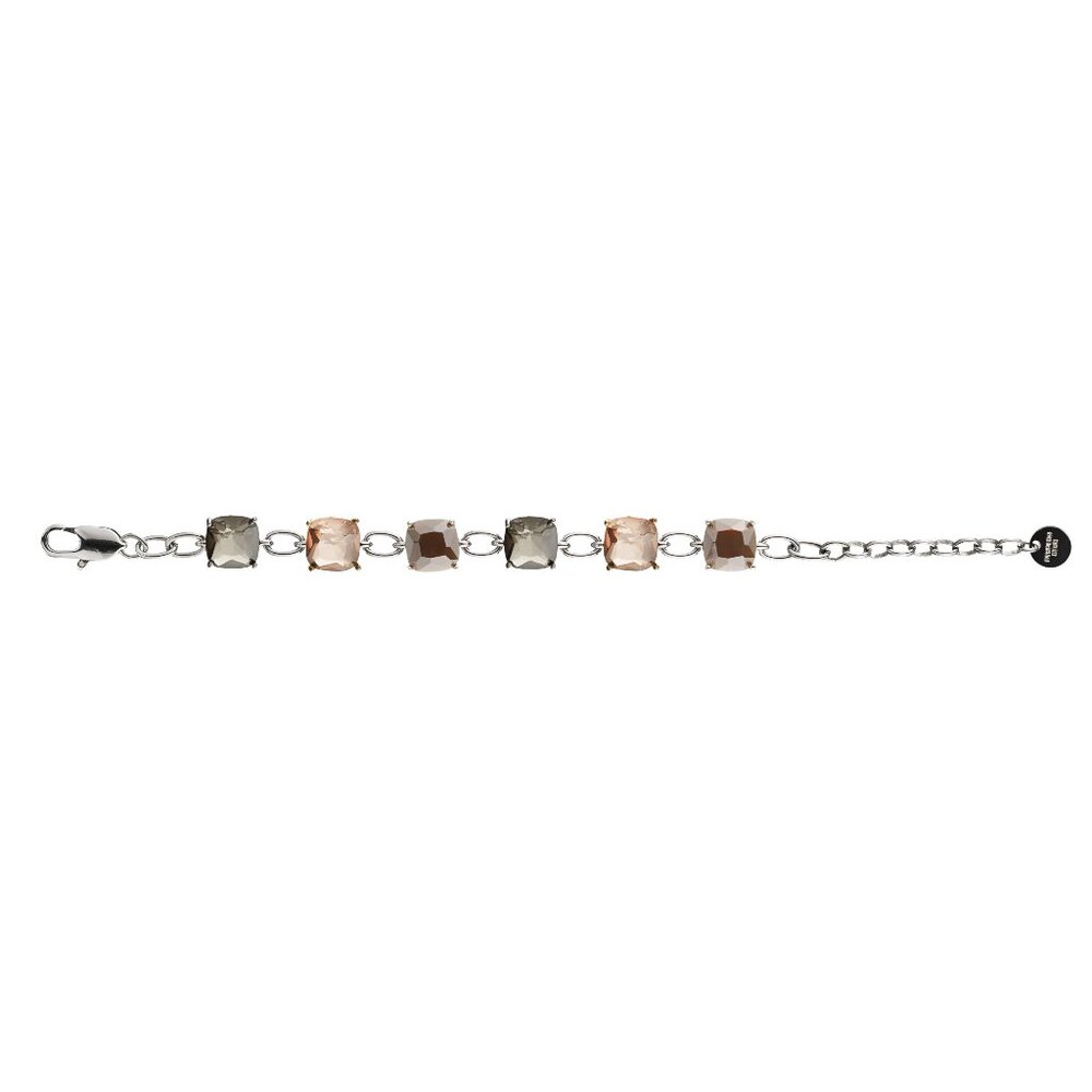 Dyrberg/Kern Ladonia faceted pillow cut crystal glass bracelet